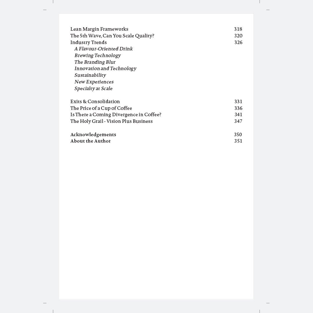 THE BUSINESS OF SPECIALTY COFFEE