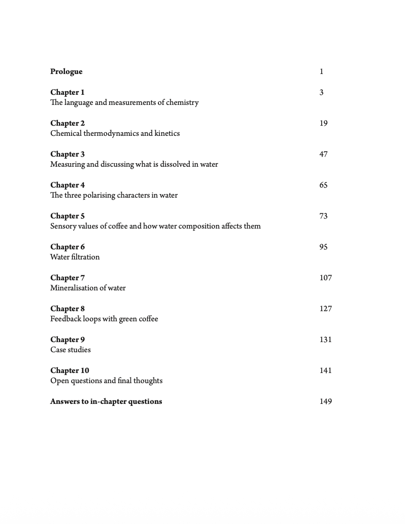 WATER FOR COFFEE 2nd EDITION